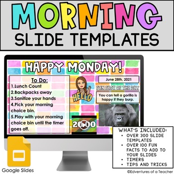Preview of Morning Slide Templates | Google Slides | Editable | Incudes Over 100 Fun Facts