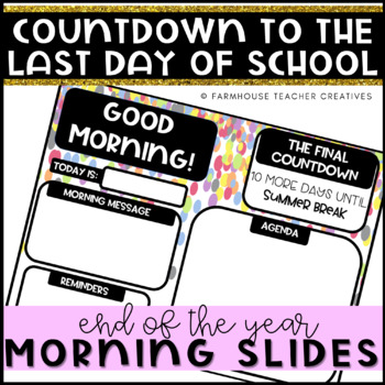 Preview of Morning Slides - Final Countdown - Confetti Theme