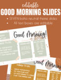 Morning Slides | Morning Meeting Slides | Good Morning Sli