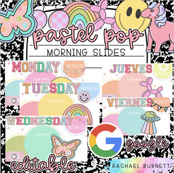 Preview of Morning Slides Pastel Pop