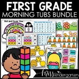 First Grade Morning Work Tubs | Math and Literacy Activities