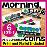 Morning Tubs | Math Centers for Money | Digital and PDF