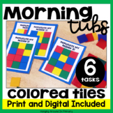 Morning Tubs | Math Centers with Colored Tiles | Digital and PDF