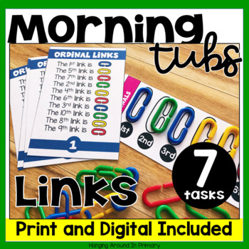 Preview of Morning Tubs | Math Centers with Links | Digital and PDF