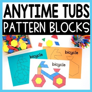 Preview of Pattern Block Mats & Puzzles Picture Templates for Kindergarten Morning Tubs