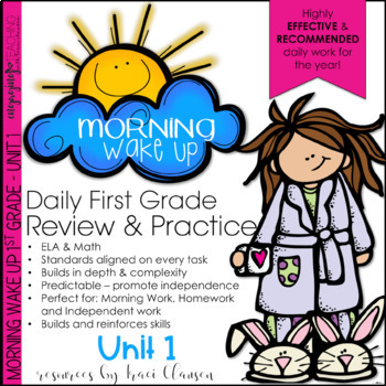 Preview of Morning Work 1st Grade CCSS - Morning Wake Up UNIT 1