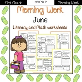 First Grade Morning Work {June}