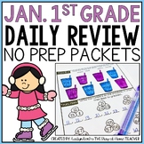 January 1st Grade Morning Work Homework Packet | Winter Re