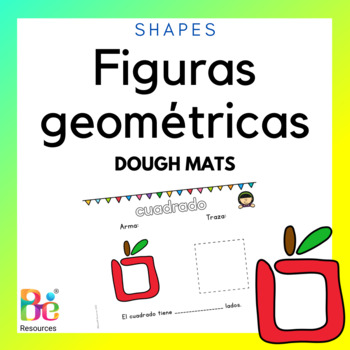 Preview of Morning Work | 2d Shapes Activity in Spanish | Dough Mats | Apple Theme