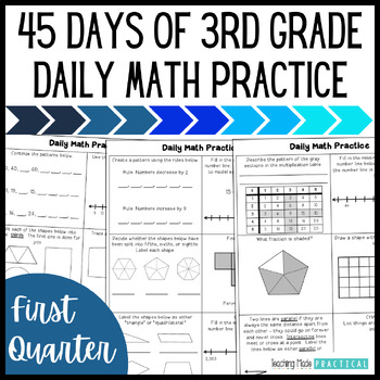 Preview of 3rd Grade Daily Math Practice / Math Morning Work: Quarter 1