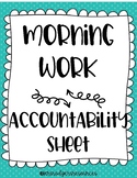 Morning Work Accountability Sheet
