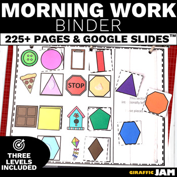 Preview of Special Education Morning Work Binder Adapted Morning Work Velcro Binder