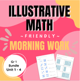 Morning Work BUNDLE aligned with Illustrative Math Gr 1 Un