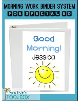 Preview of Morning Work Binder: Basic Skills, Autism, Special Ed, EDITABLE