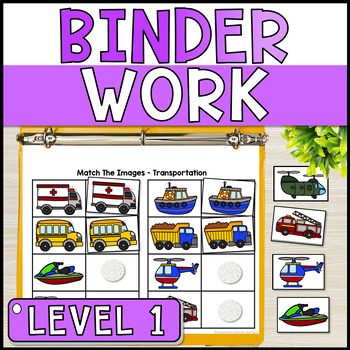 Preview of Special Education Morning Work Binders. Math & Literacy Binders. Kindergarten