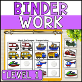 Special Education Morning Work Binders. Math & Literacy Bi