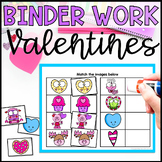 Valentine's Day Special Education Morning Work Binders. Ma