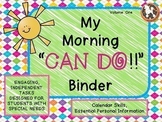 Morning Work Binder for Special Education...Personal Infor