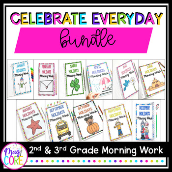 Preview of Everyday is a Holiday - Daily Morning Work & Bell Ringer Activities Mega Bundle