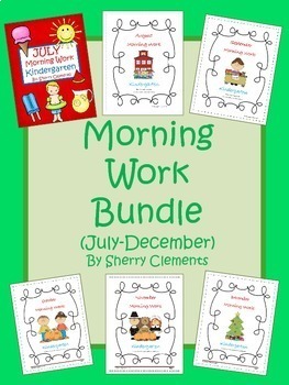 Preview of Morning Work Kindergarten | BUNDLE | Worksheets | Beginning Sounds | Sight Words