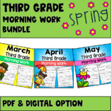 Morning Work Bundle THIRD GRADE Spring Packets