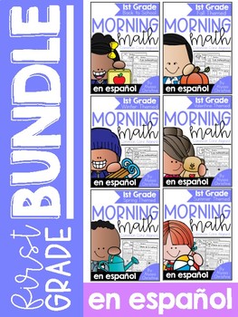 Preview of Morning Work Bundle for 1st Grade in Spanish | Trabajo de la mañana