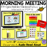 Morning Work Calendar Digital Lesson with Video Choices fo
