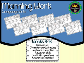 Preview of Morning Work: Daily Writing & Review Actvities Weeks 9-16
