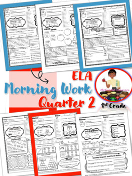 Preview of 1st Grade Morning Work • First Grade Spiral Review | 2nd Qtr