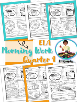 Preview of 1st Grade Morning Work • First Grade Spiral Review | 1st Qtr