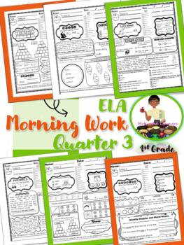 Preview of First Grade Morning Work | Reading Skills Review | 3rd Qtr ELA