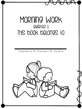 Preview of Morning Work / Earlier Finisher Workbook 1