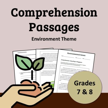 Preview of 100th day of school - Earth Day Reading Comprehension (Environment) | Resources