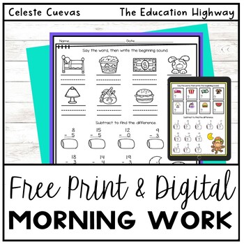 Preview of Morning Work Freebie | Grade 2
