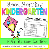Kindergarten Morning Work {MAY and JUNE}