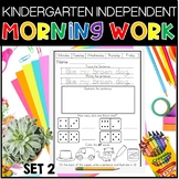 Independent Kindergarten Morning Work No Prep Math & Liter