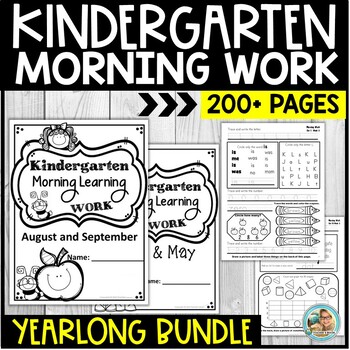 Preview of Morning Work Kindergarten | Math and Literacy Journals