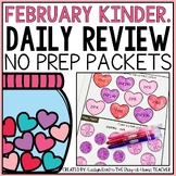 February Kindergarten Morning Work Homework Packet | Valen