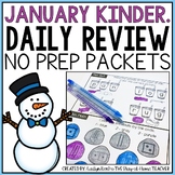 January Kindergarten Morning Work Homework Packet | Winter