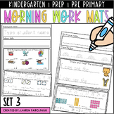 Morning Work: Kindergarten Prep Pre Primary SET 3