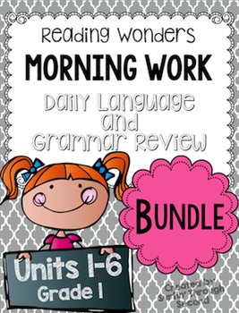 Preview of Morning Work - Language and Grammar Review Bundle Grade 1