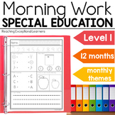 Morning Work Level 1 Bundle Special Education