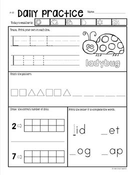 Morning Work 1 by Grade One Snapshots | Teachers Pay Teachers