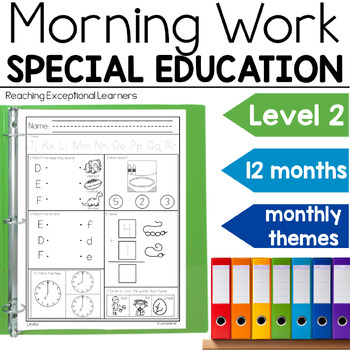 Preview of Morning Work Level 2 Bundle Special Education