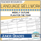 Morning Work Literacy Bellwork Plan for the Year Outline -