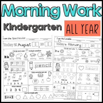 Preview of Morning Work MEGA BUNDLE: Kindergarten Differentiated
