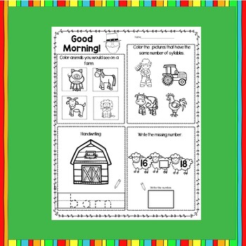 march morning work for kindergarten and prek reading and math worksheets