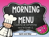 Morning Work: Morning Menu for Apr. and May. 2nd Grade