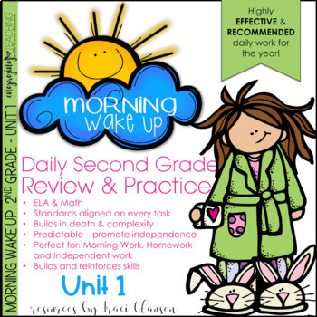Preview of Morning Work 2nd Grade CCSS - Morning Wake Up UNIT 1