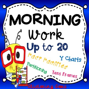 Preview of Morning Work Printables & Worksheets - Kindergarten Numbers to  20